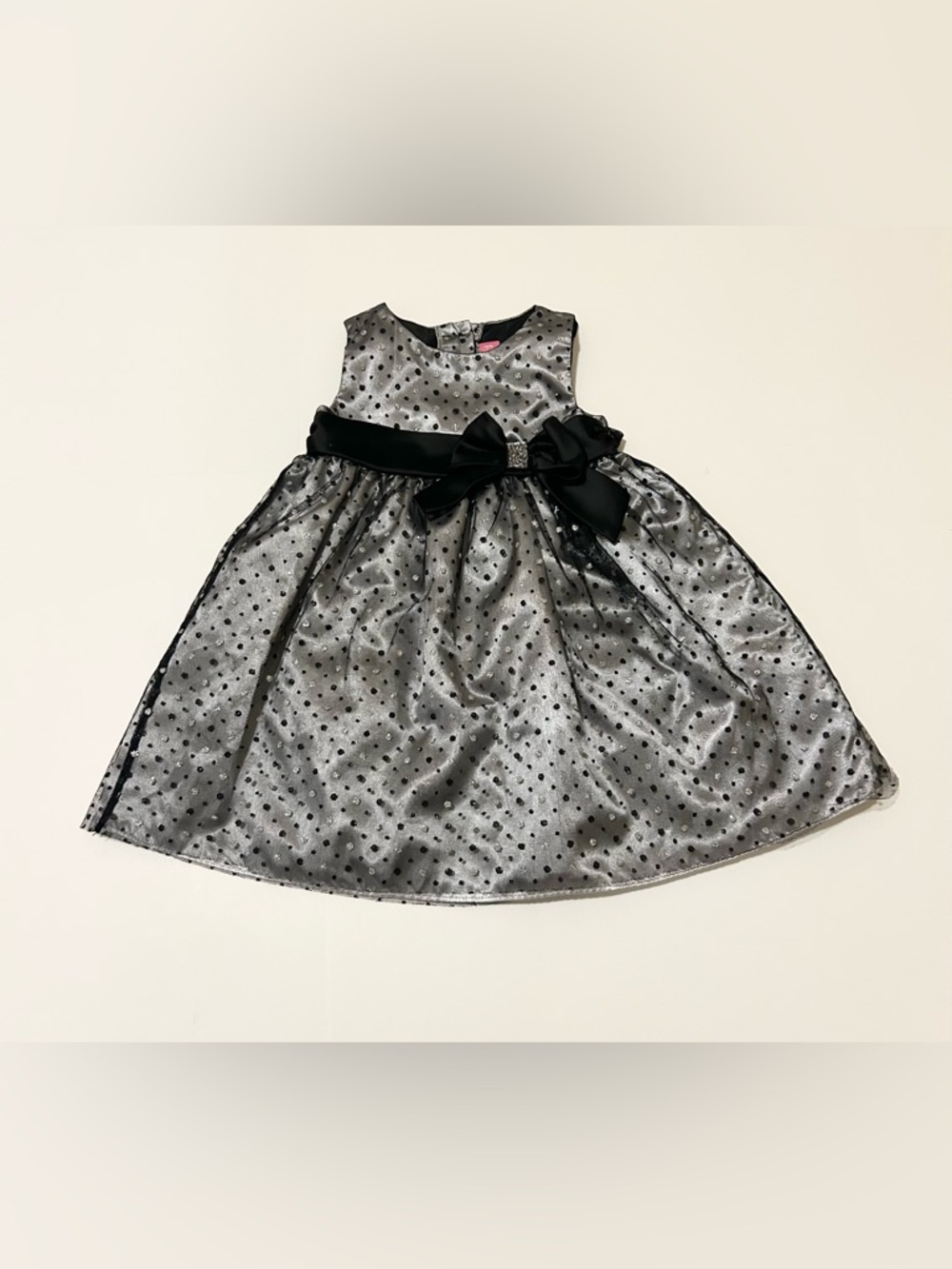 Girls Black and Silver Party Dress, 4T